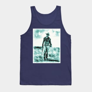 John Wayne Watercolor Painting Tank Top